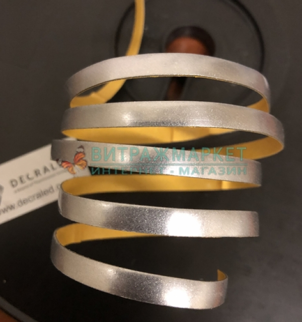 Свинцовая лента Decra Led Titanium 6 мм/50 м (серебро с блестками)